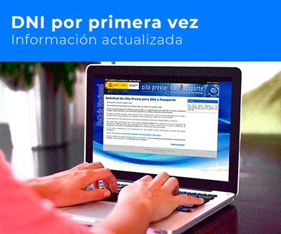 Usuario solicitando cita previa DNI por primera vez online