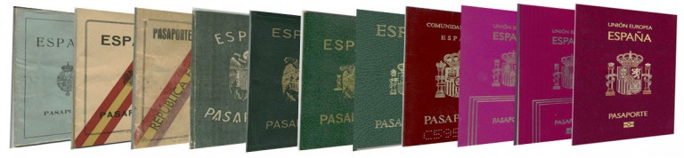 El pasaporte español a lo largo del tiempo
